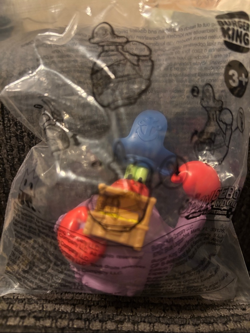 Burger King sponge bob movie toy Mr. Krabs